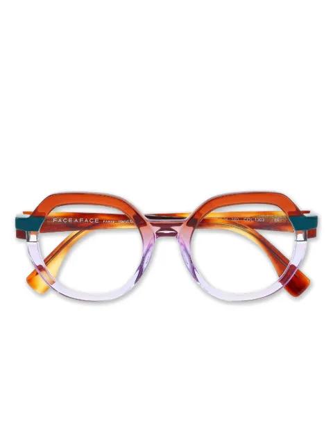 geometric-frame glasses by FACE A FACE
