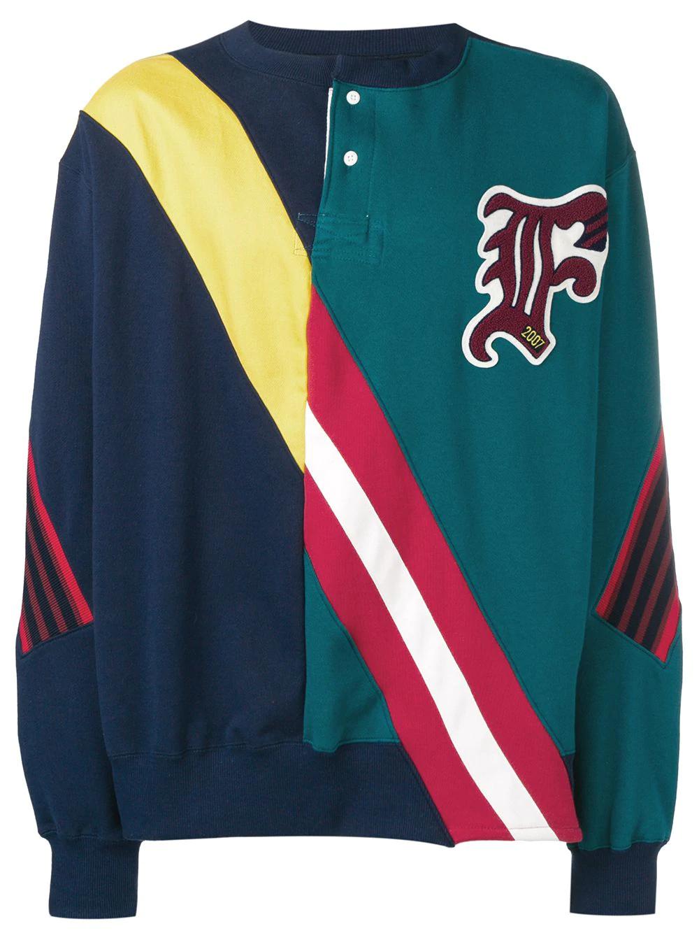 navy jersey sweater by FACETASM