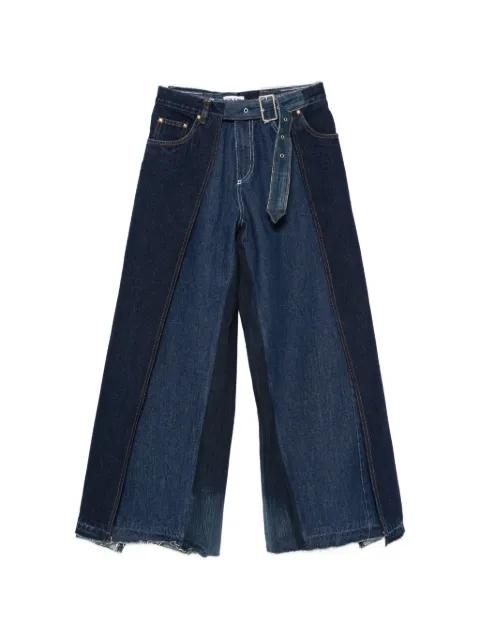 layered-design wide-leg jeans by FACON JACMIN