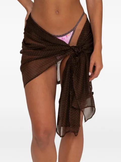 Chiffon sarong silk peaches by FAE SWIM