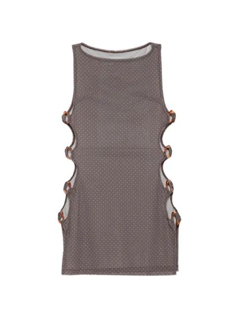 Moana polka-dot cut-out mini dress by FAE SWIM