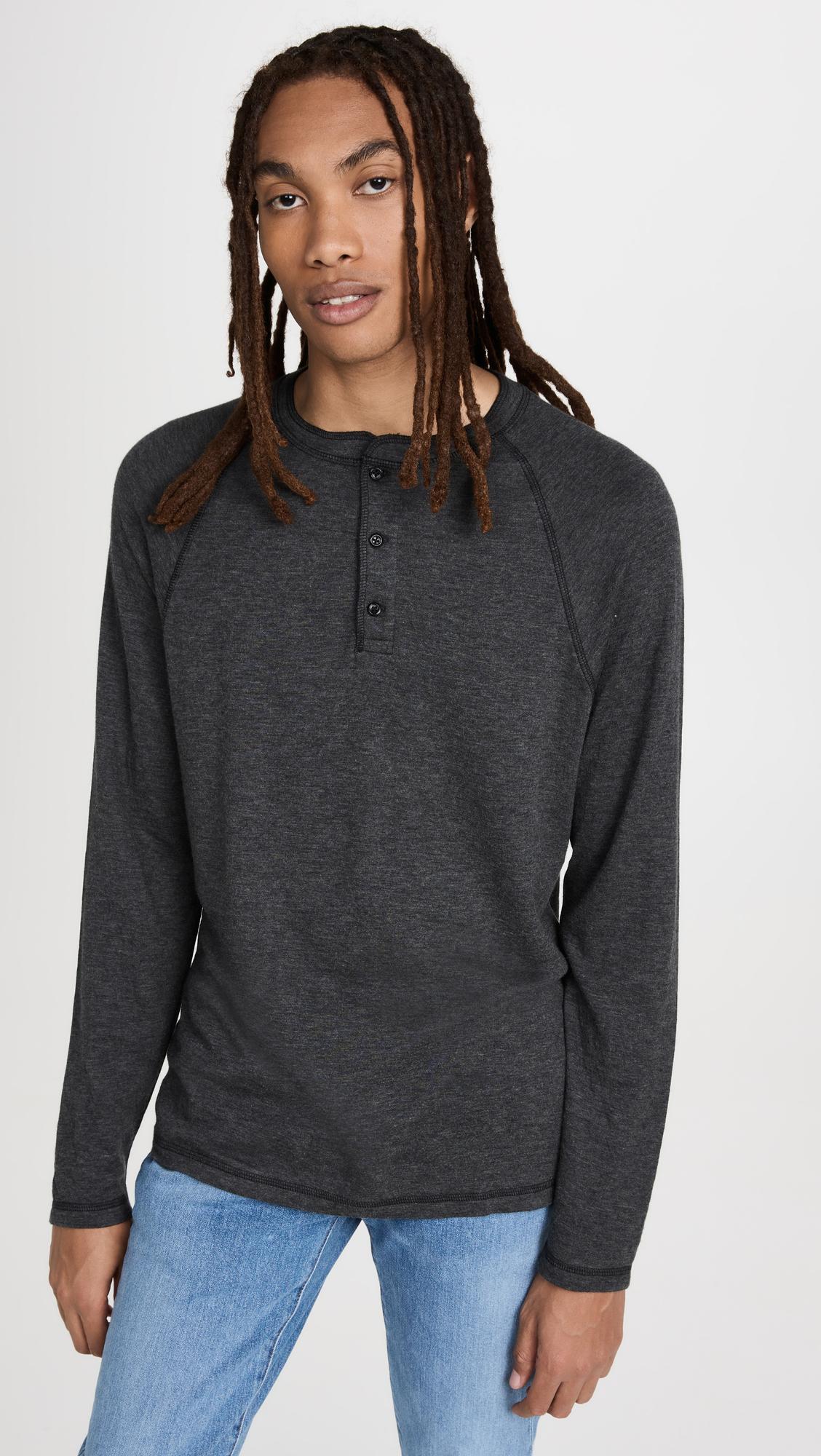 Cloud Long Sleeve Henley by FAHERTY