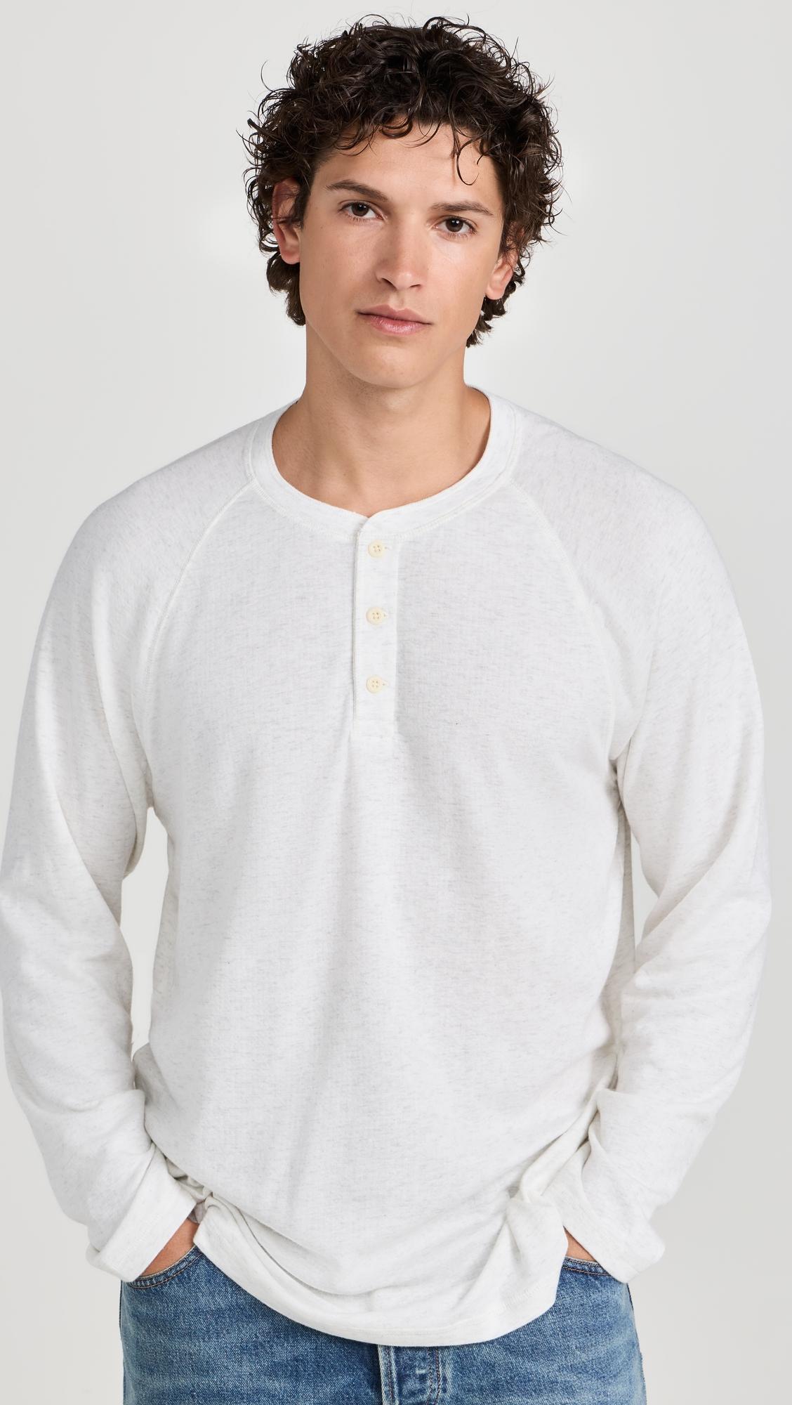 Cloud Long Sleeve Henley by FAHERTY