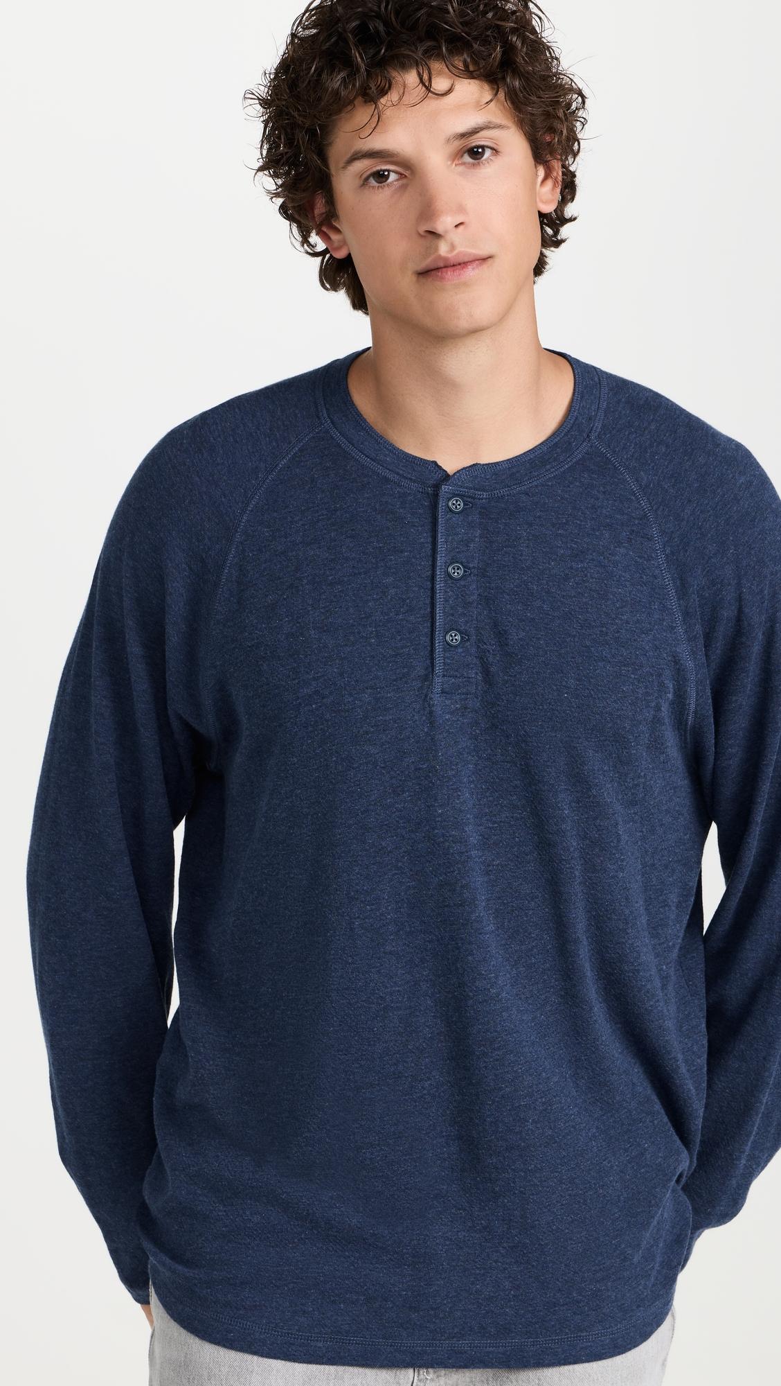 Cloud Long Sleeve Henley by FAHERTY