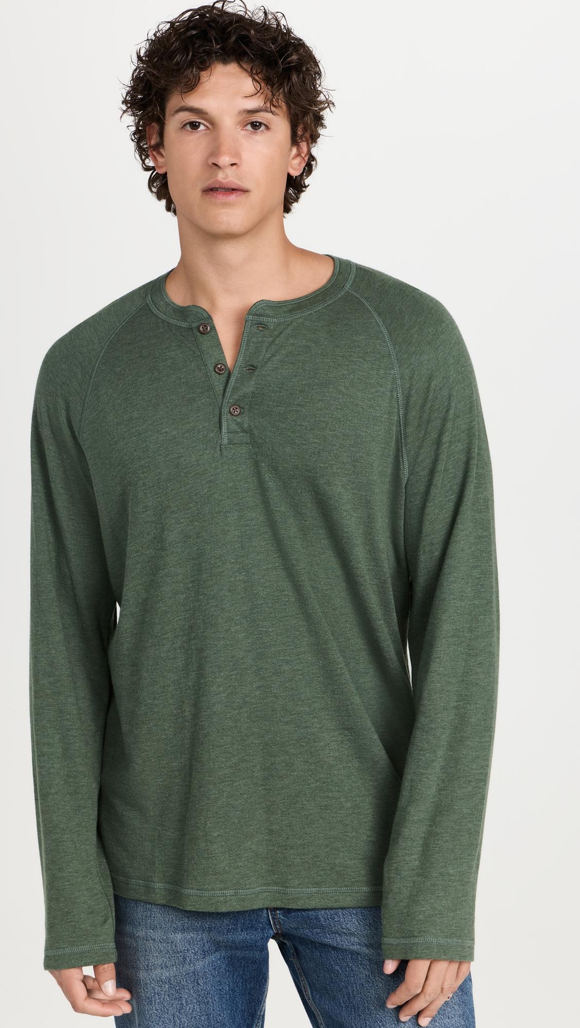 Cloud Long Sleeve Henley by FAHERTY