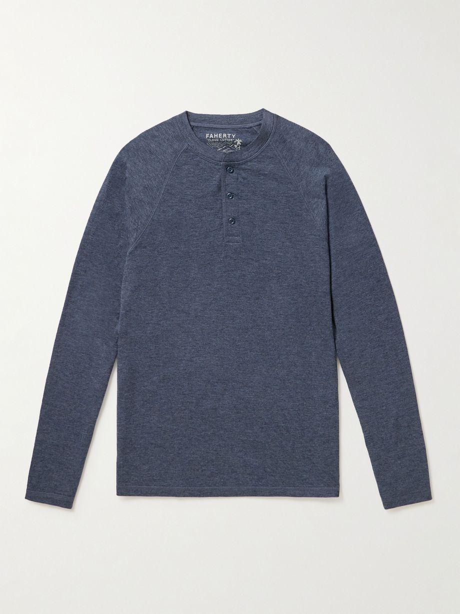 Cloud Pima Cotton and Modal-Blend Jersey Henley T-Shirt by FAHERTY Cloud Pima Cotton and Modal-Blend Jersey Henley T-Shirt by FAHERTY