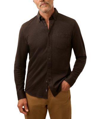 Coastline Knit Plaid Button Down Shirt by FAHERTY