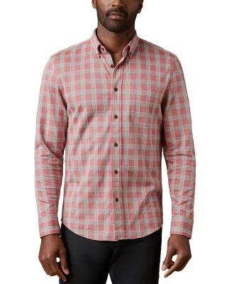 Coastline Knit Plaid Button Down Shirt by FAHERTY