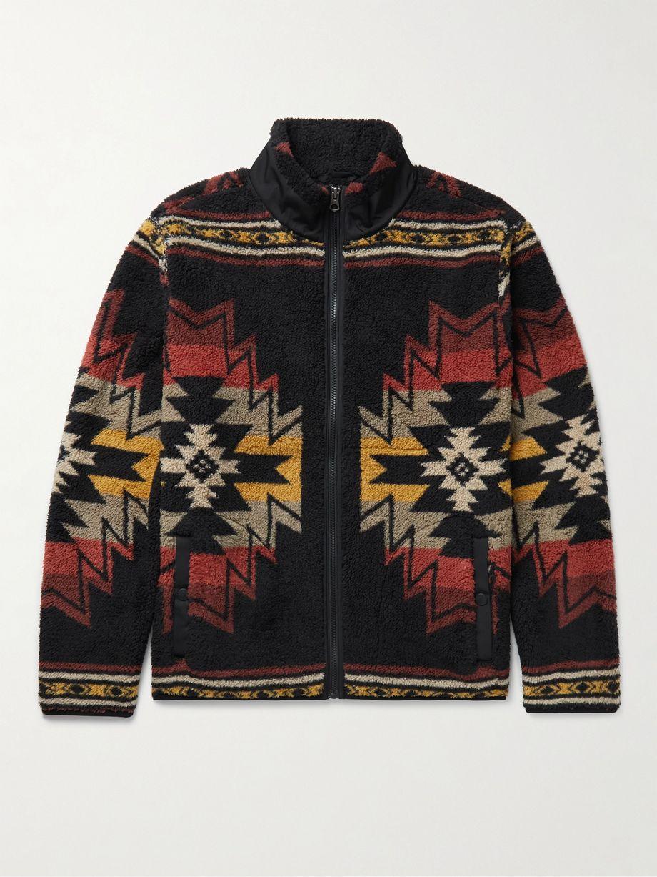 + Doug Good Feather Printed Recycled-Fleece Jacket by FAHERTY + Doug Good Feather Printed Recycled-Fleece Jacket by FAHERTY