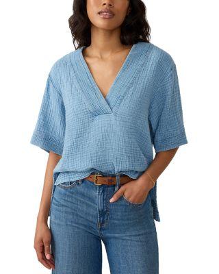 Dune Relaxed Fit Cotton Gauze Top by FAHERTY