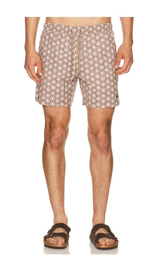 Faherty All Day 6 Swimtrunks in Brown by FAHERTY