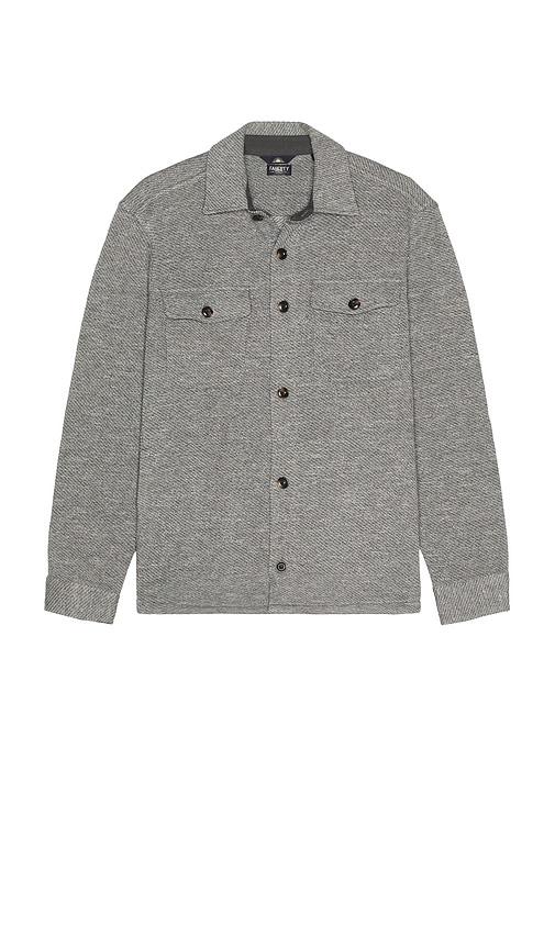 Faherty Inlet Knit Shirt Jacket in Grey by FAHERTY