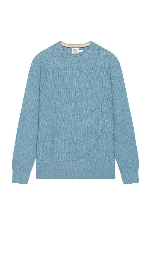 Faherty Jackson Crew Neck Sweater in Blue by FAHERTY