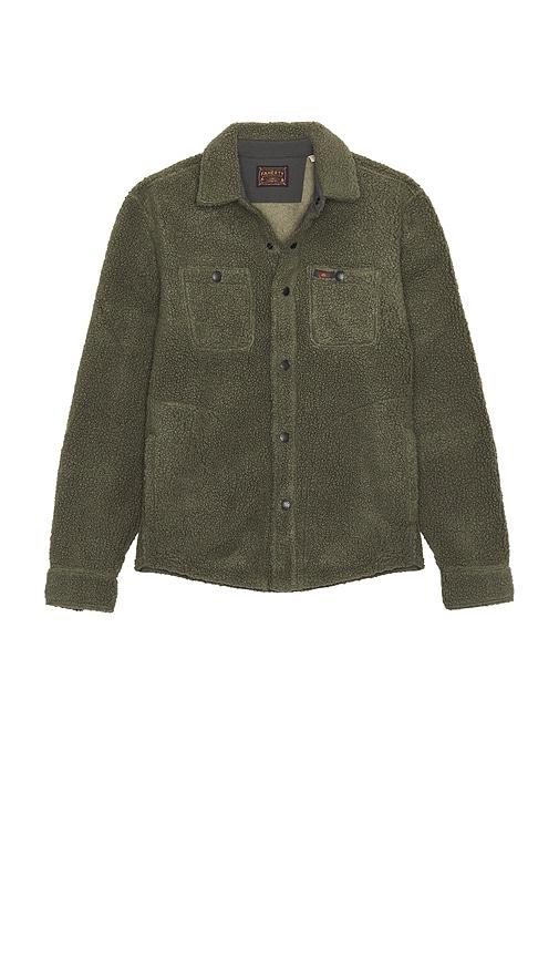 Faherty Range Fleece Zip Jacket in Green by FAHERTY