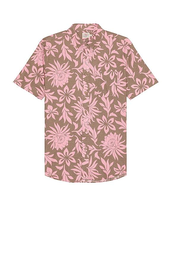 Faherty Short Sleeve Breeze Shirt in Pink by FAHERTY Faherty Short Sleeve Breeze Shirt in Pink by FAHERTY