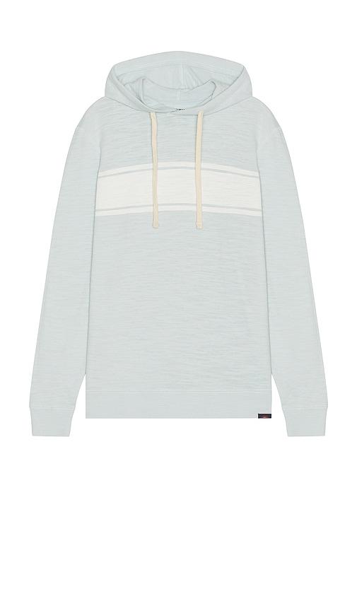 Faherty Sunwashed Slub Hoodie in Baby Blue by FAHERTY