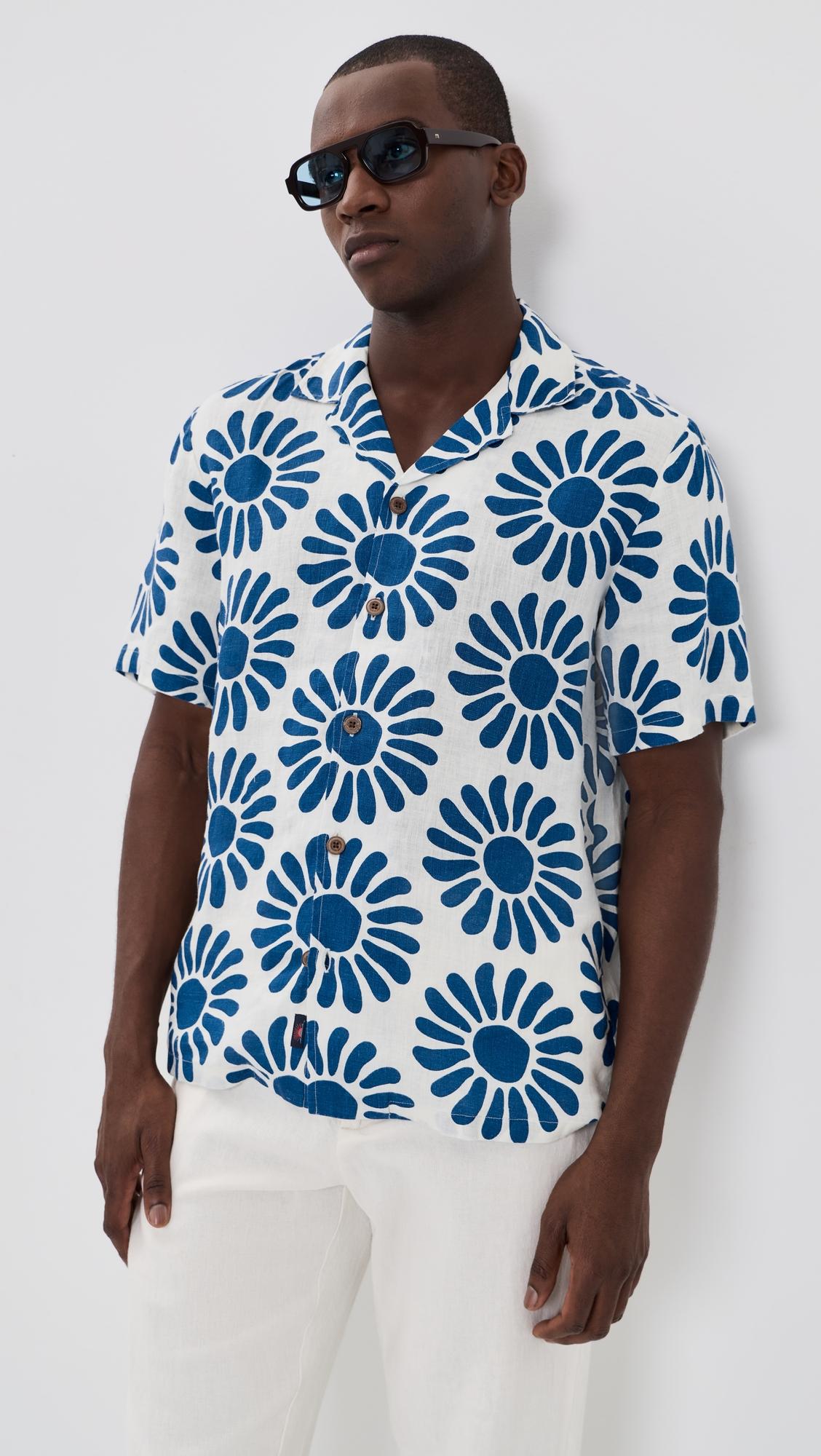 Linen Camp Shirt by FAHERTY