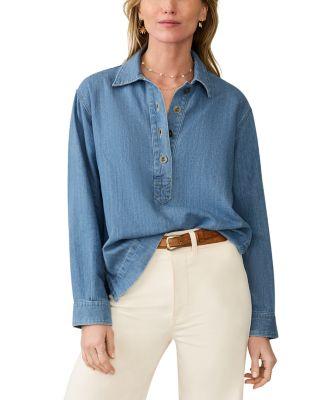 Linen Denim Oceanview Top by FAHERTY