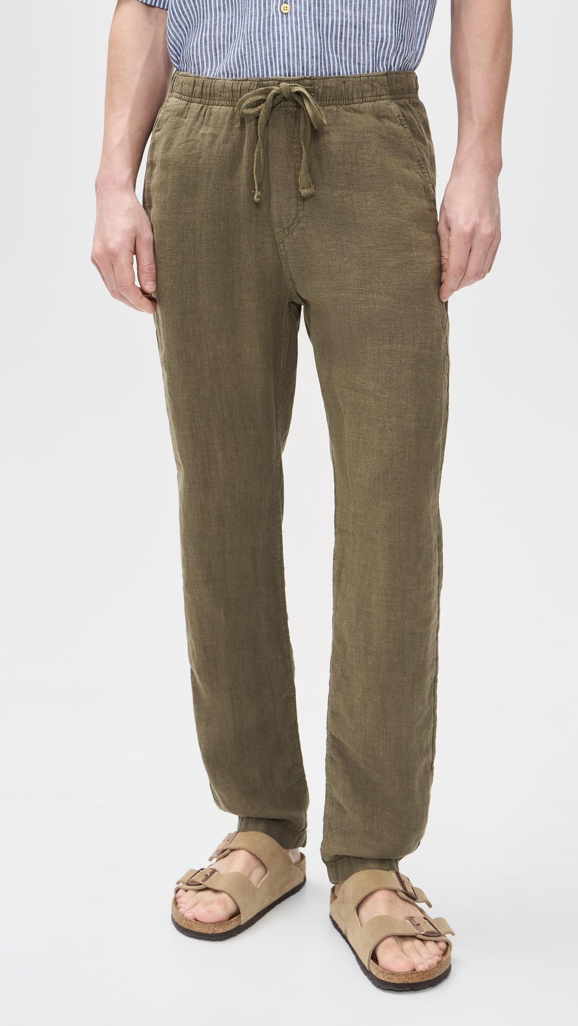Linen Drawstring Pants by FAHERTY