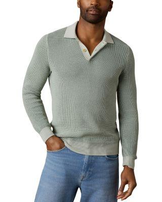 Long Sleeve Sunwashed Sweater Polo by FAHERTY