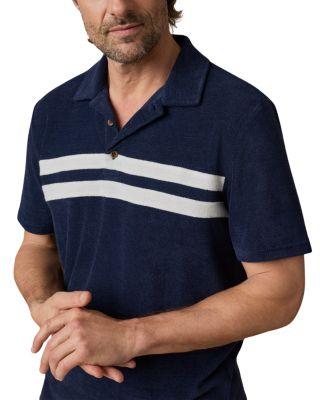 Men's Regular Fit Terry Stripe Polo by FAHERTY