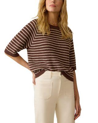 Miramar Linen Blend Crewneck Sweater by FAHERTY Miramar Linen Blend Crewneck Sweater by FAHERTY