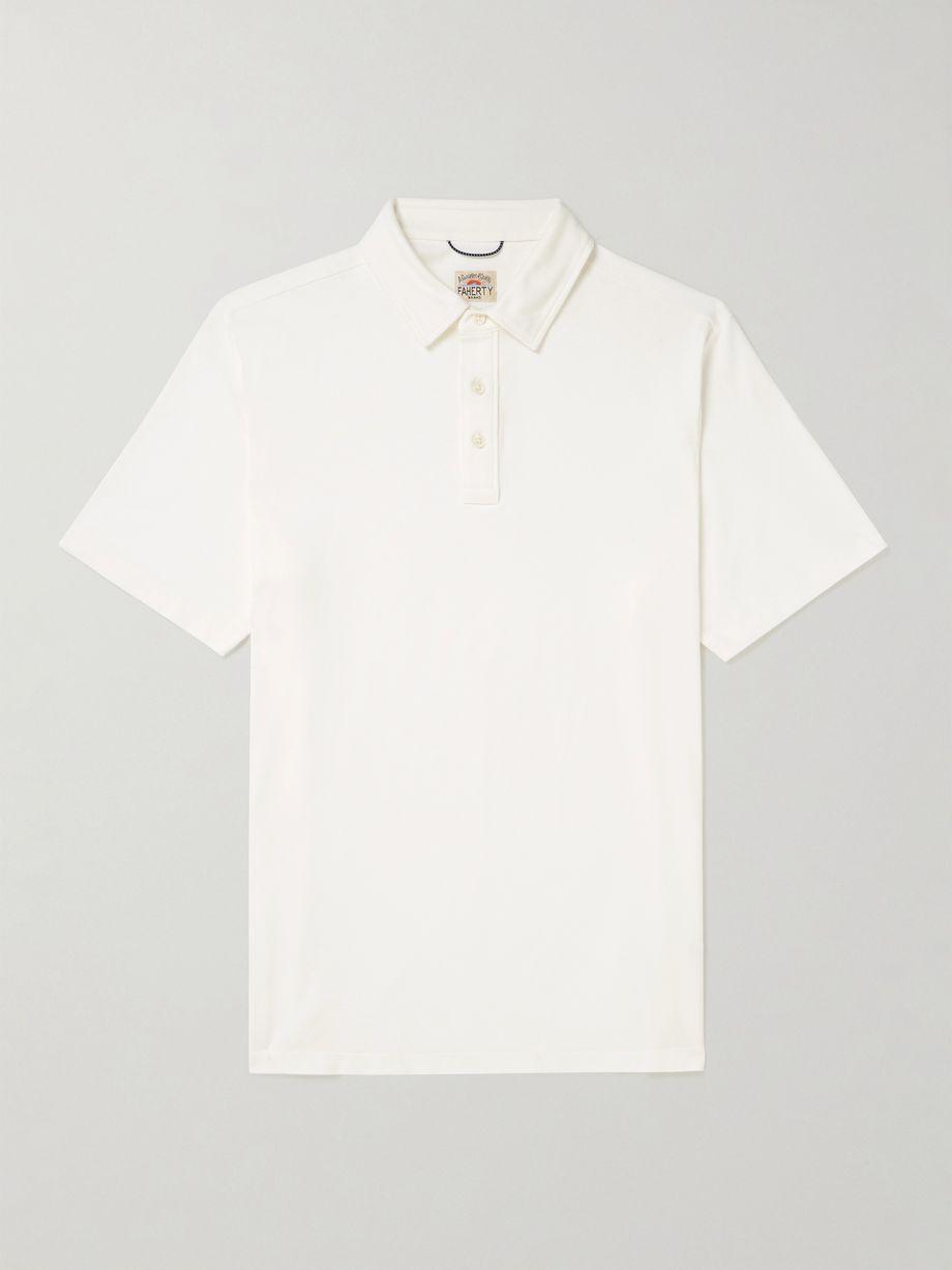 Movement Stretch Cotton and Modal-Blend Jersey Polo Shirt by FAHERTY