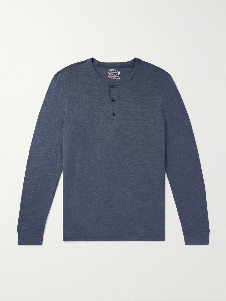 Organic Cotton Henley T-Shirt by FAHERTY
