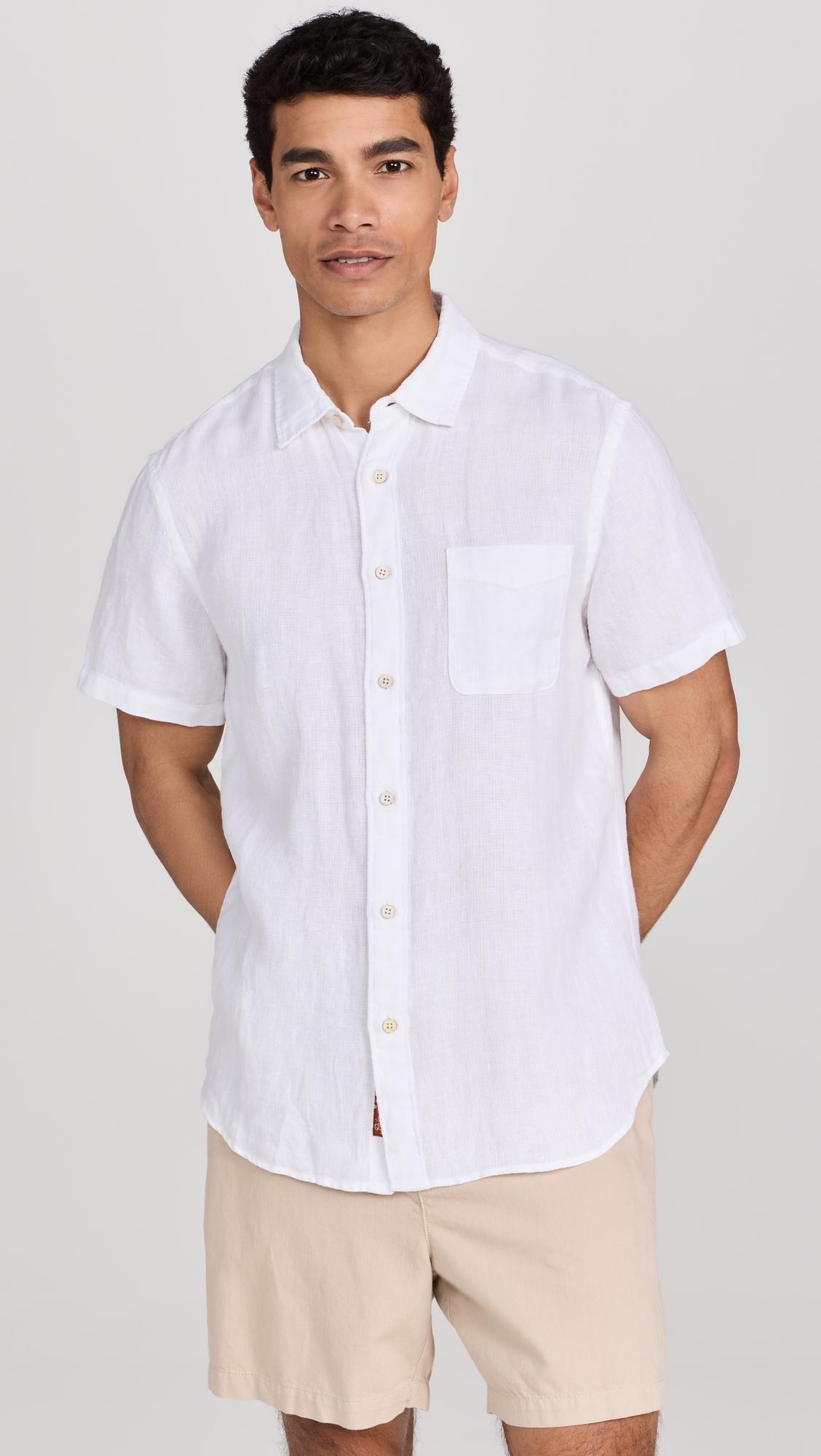 Palma Linen Short Sleeve Shirt by FAHERTY