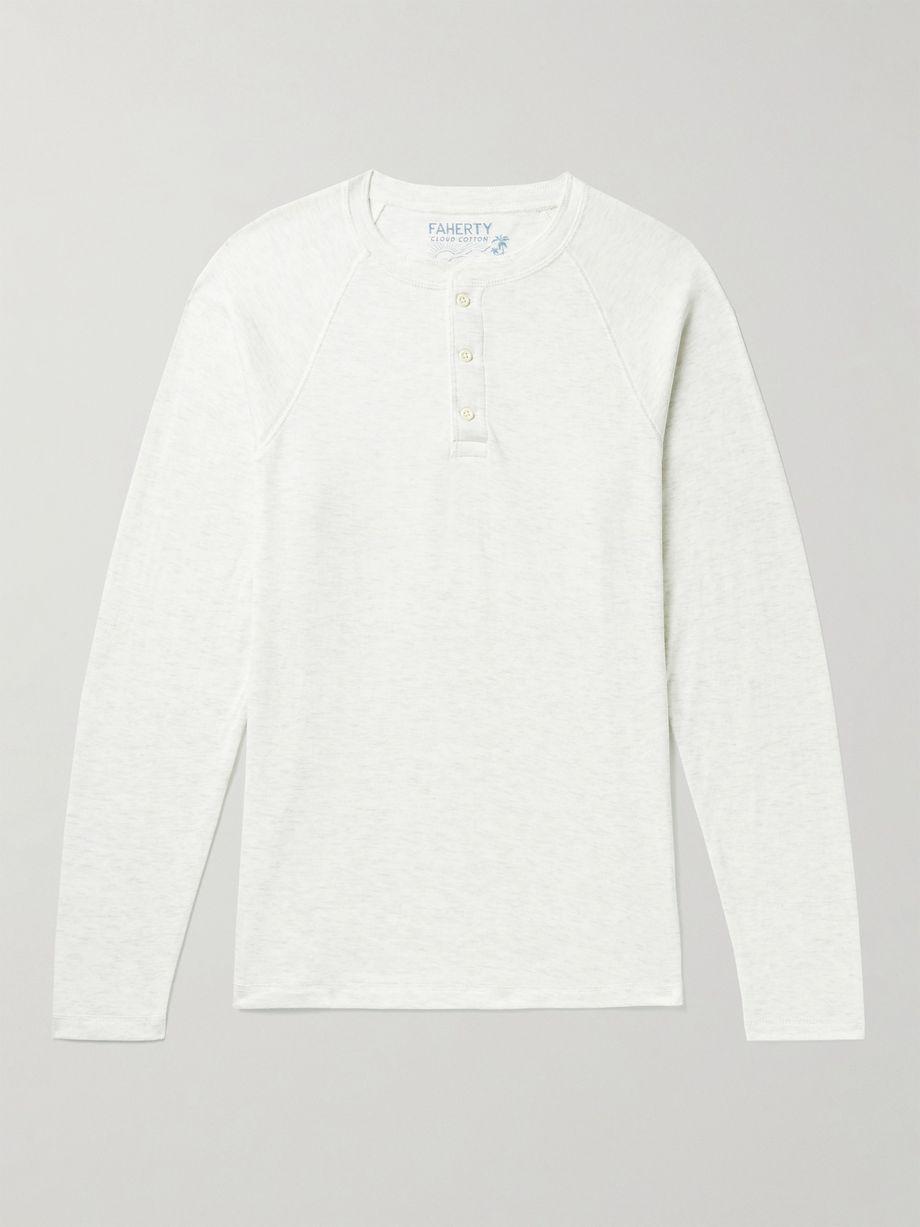 Pima Cotton and Modal-Blend Henley T-Shirt by FAHERTY