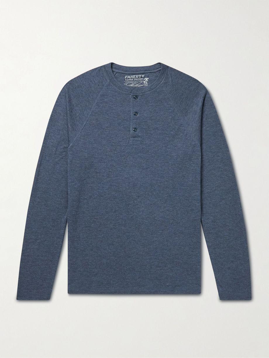 Pima Cotton and Modal-Blend Henley T-Shirt by FAHERTY Pima Cotton and Modal-Blend Henley T-Shirt by FAHERTY