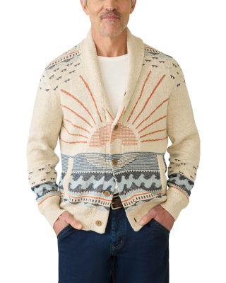 Shawl Collar Cardigan Sweater by FAHERTY