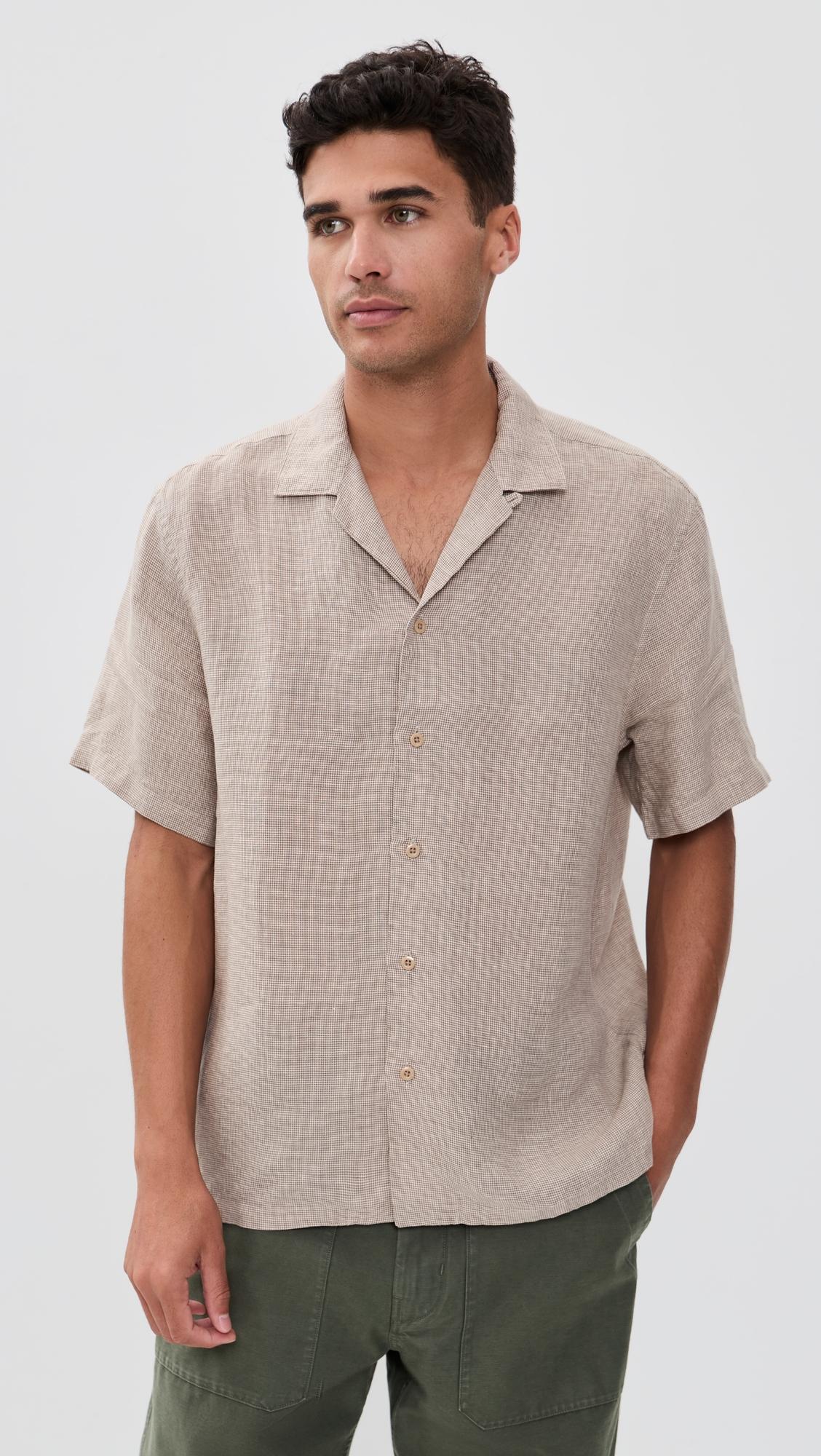 Short Sleeve Laguna Linen Camp Shirt by FAHERTY