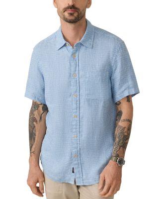 Short Sleeve Palma Linen Shirt by FAHERTY