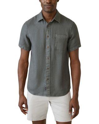 Short Sleeve Palma Linen Shirt by FAHERTY