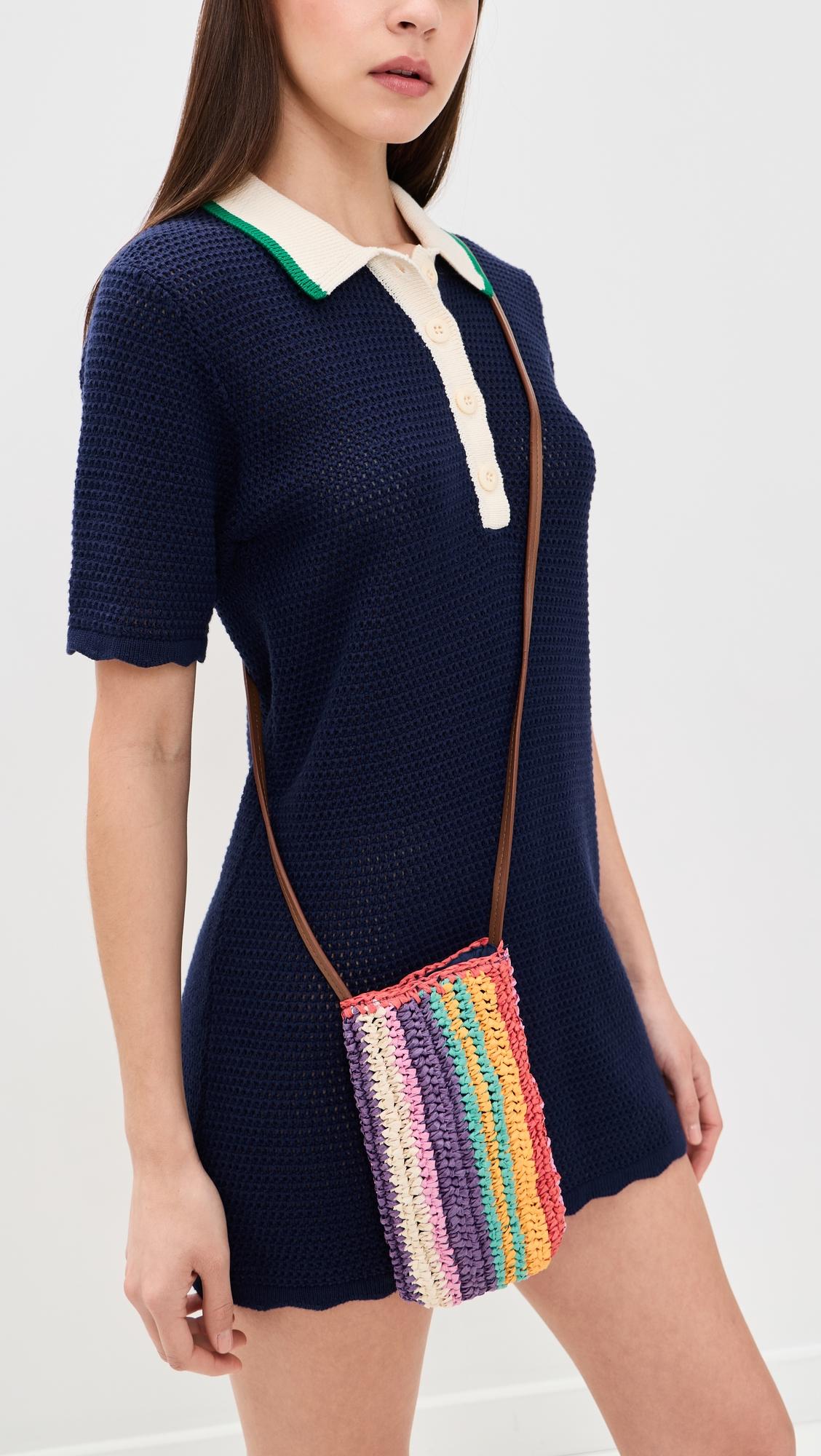 Straw Stripe Crossbody Bag by FAHERTY