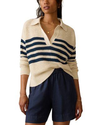 Striped Polo Sweater by FAHERTY