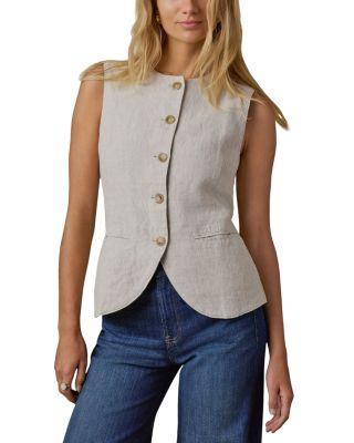 Sun Strider Linen Vest by FAHERTY