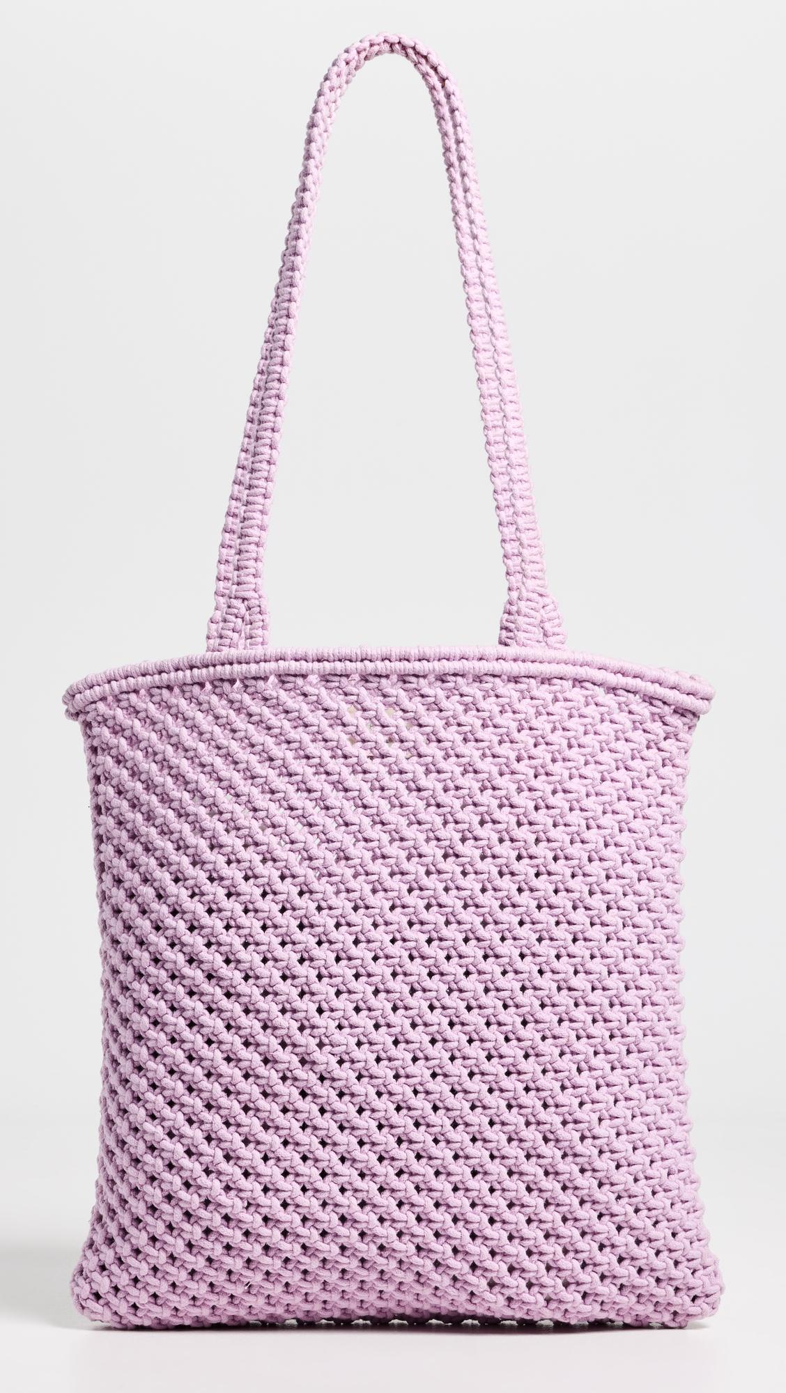 Sunwashed Macrame Shopper Tote by FAHERTY