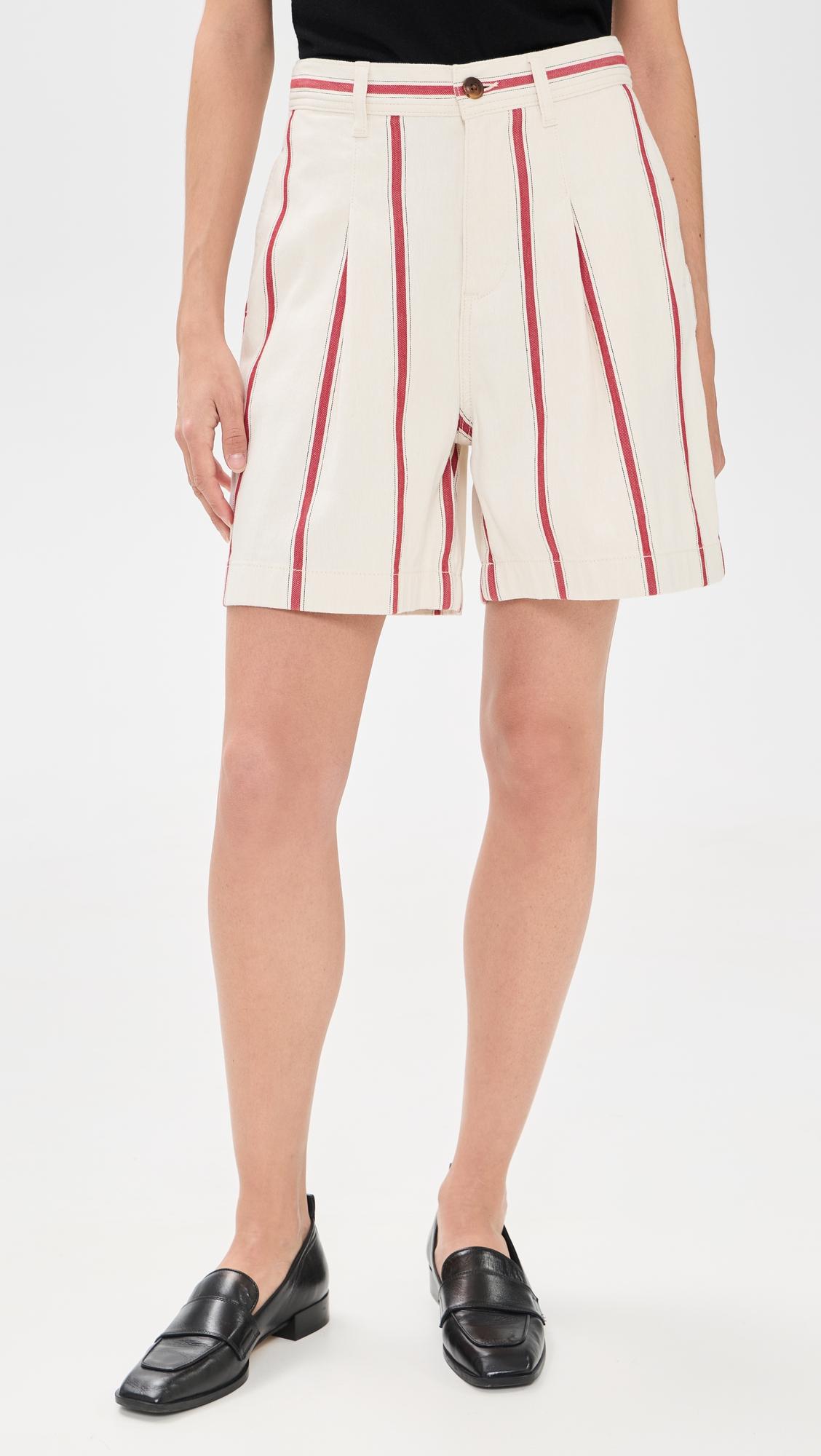 Tideweave Pleated Shorts by FAHERTY