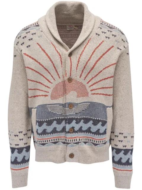 cotton-blend cardigan by FAHERTY