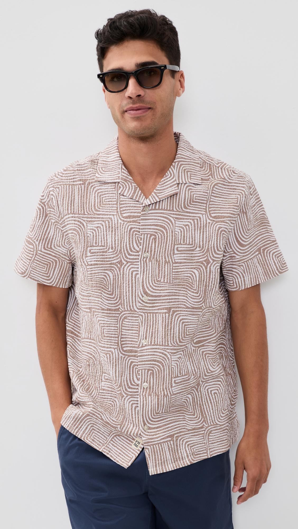 Castaway Textured Camp Shirt by FAIR HARBOR