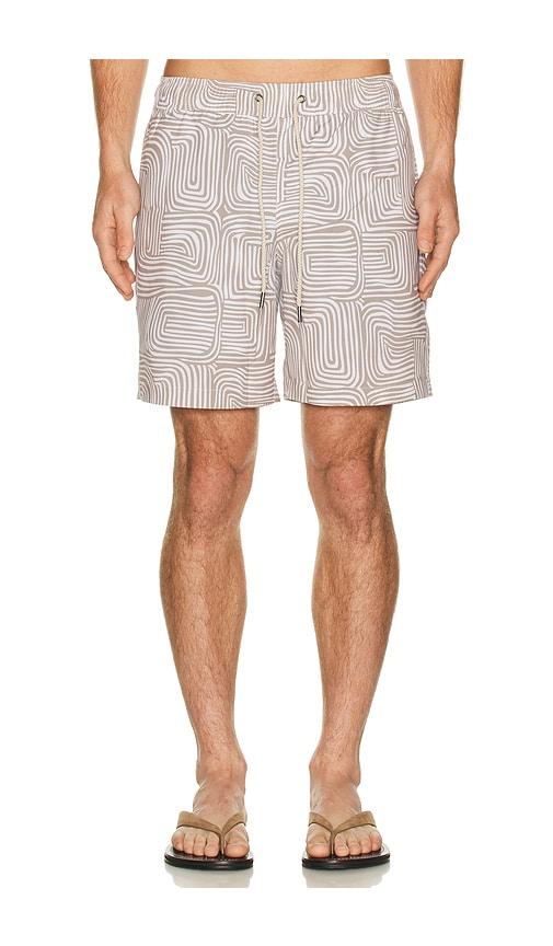 Fair Harbor 7 Bayberry Swim Trunk in Brown by FAIR HARBOR