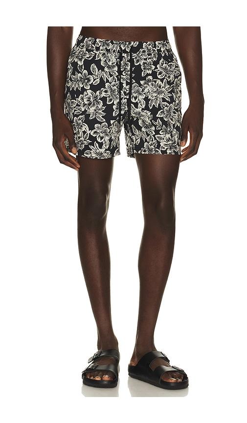 Fair Harbor Bungalow Swim Trunk in Black by FAIR HARBOR