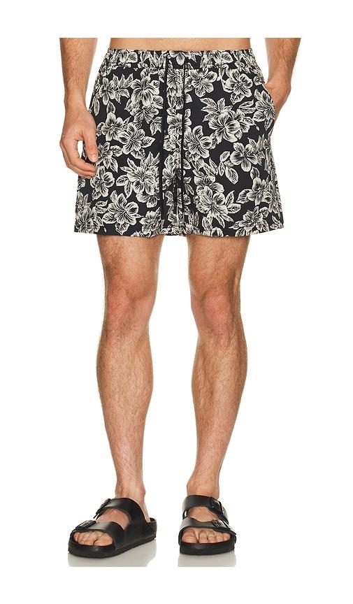 Fair Harbor Bungalow Swim Trunk in Black by FAIR HARBOR