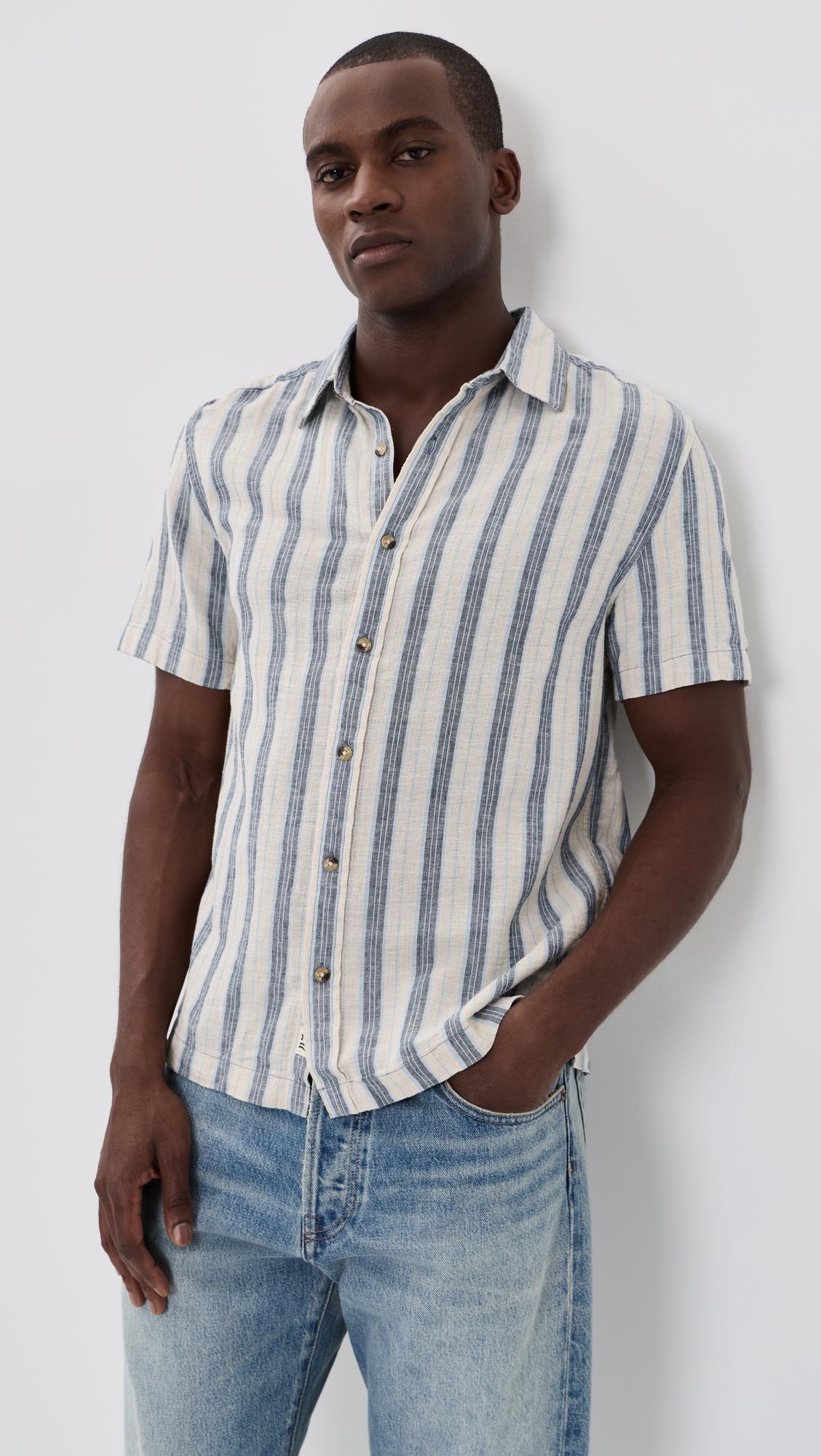 Oasis Textured Short Sleeve Shirt by FAIR HARBOR