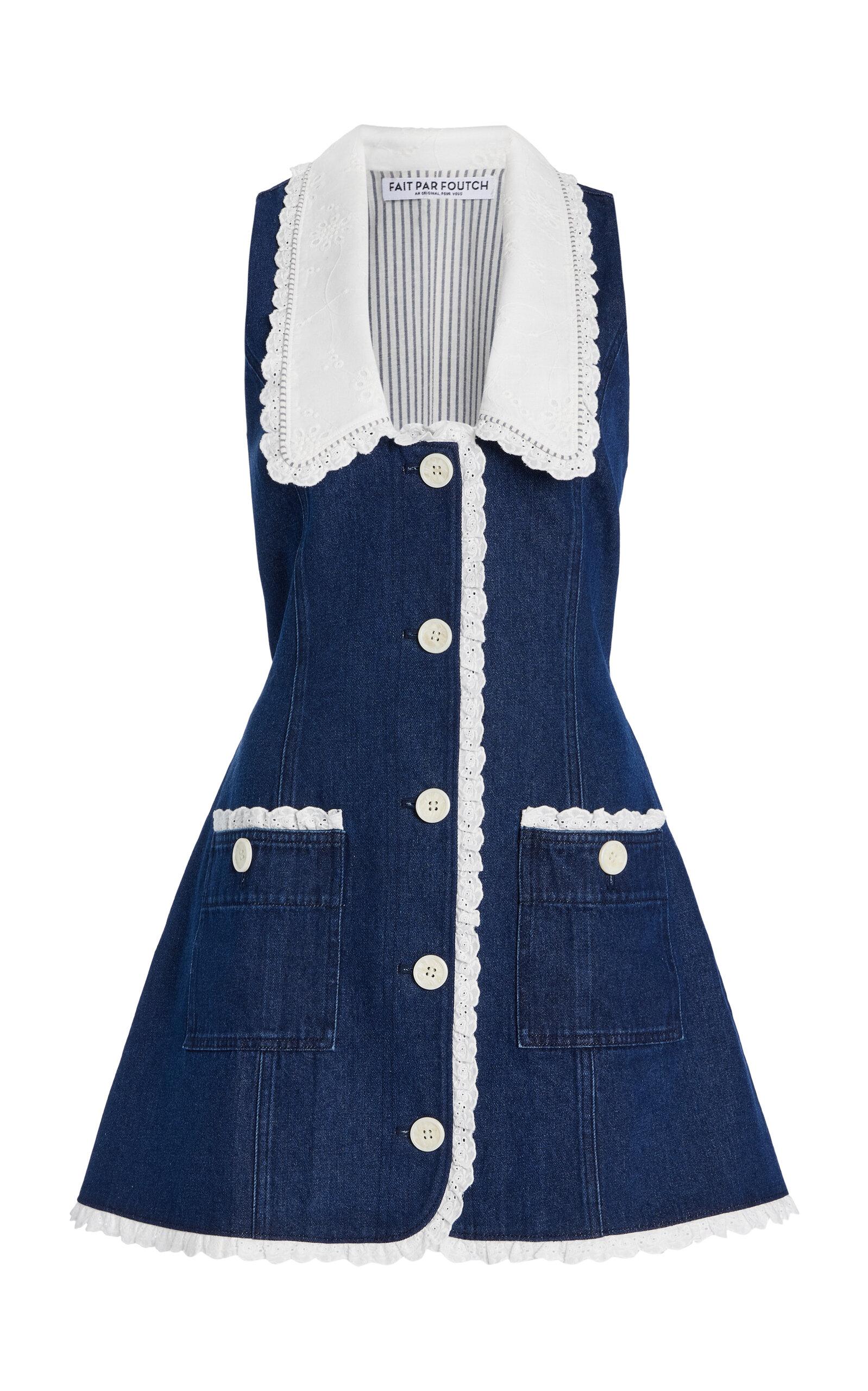 FAIT PAR FOUTCH Exclusive Adrienna Denim Mini Tuxedo Dress - Moda Operandi by FAIT PAR FOUTCH FAIT PAR FOUTCH Exclusive Adrienna Denim Mini Tuxedo Dress - Moda Operandi by FAIT PAR FOUTCH