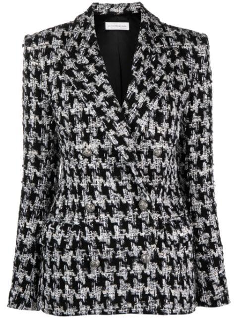 bouclé houndstooth-pattern blazer by FAITH CONNEXION