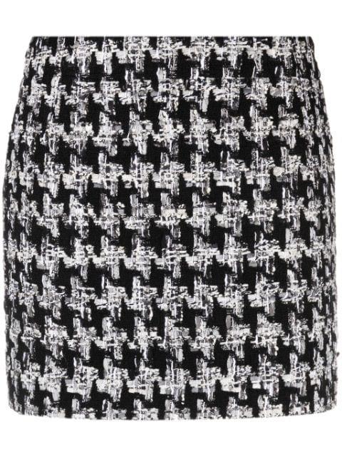 houndstooth-pattern knitted miniskirt by FAITH CONNEXION
