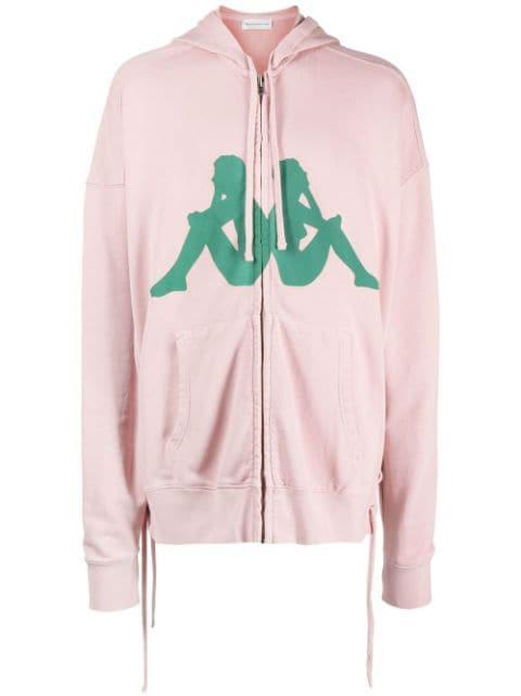 logo-print zip-up hoodie by FAITH CONNEXION